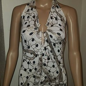 White and gold dress